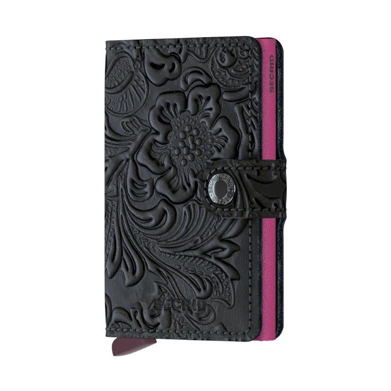 MOr / MINIWALLET - ORNAMENT BLK/FUCHSIA