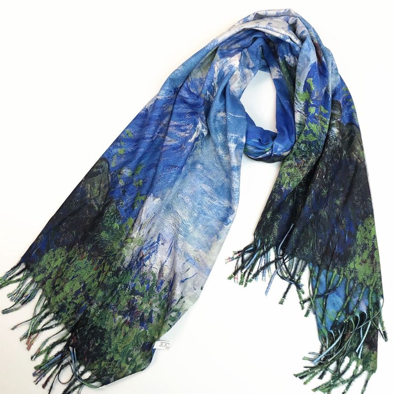 SF9-597 - ART PRINT SCARF SHAWL WRAP (DOUBLE SIDED)