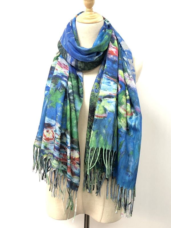 SF9-597 - ART PRINT SCARF SHAWL WRAP (DOUBLE SIDED)