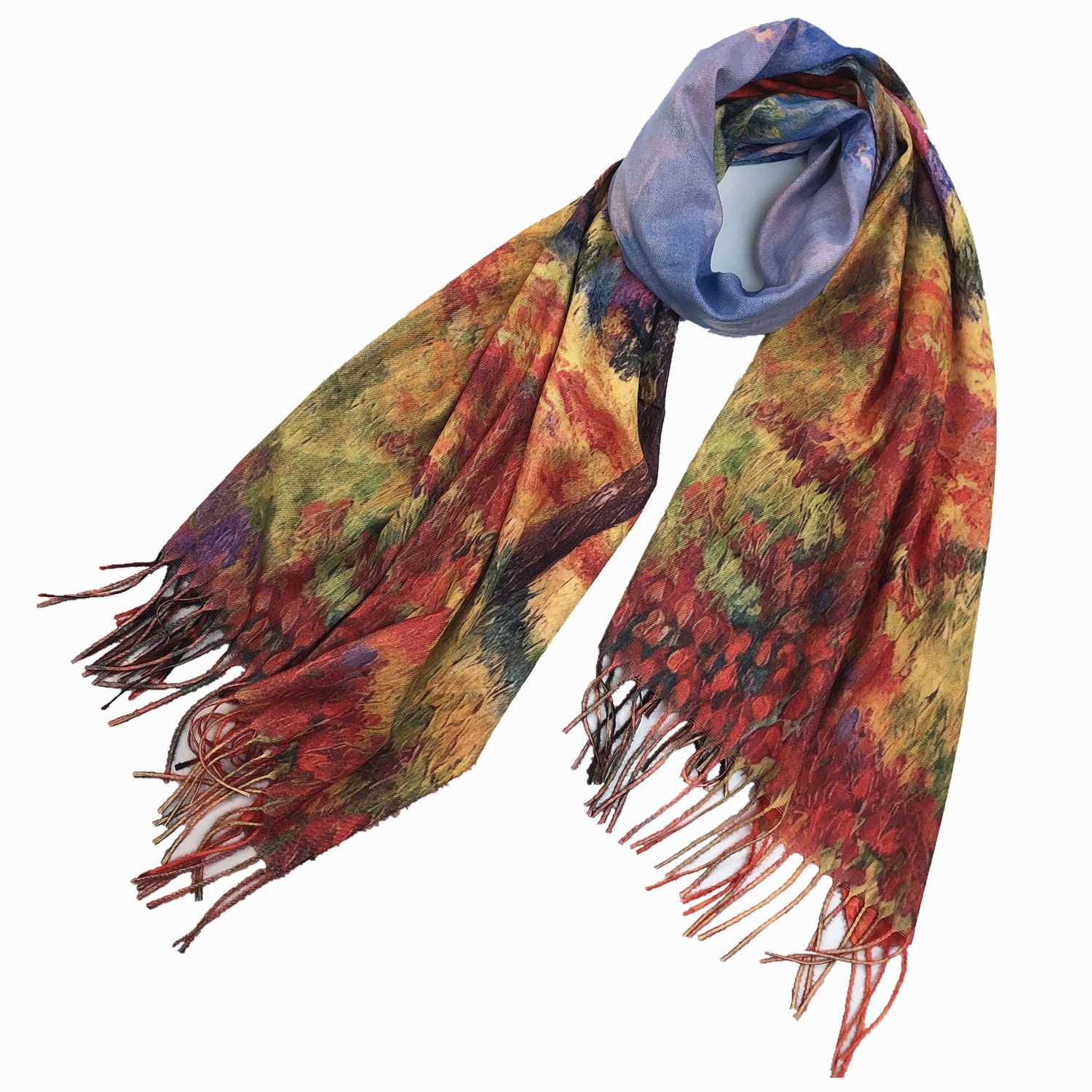SF9-601 - ART PRINT SCARF SHAWL WRAP (DOUBLE SIDED)