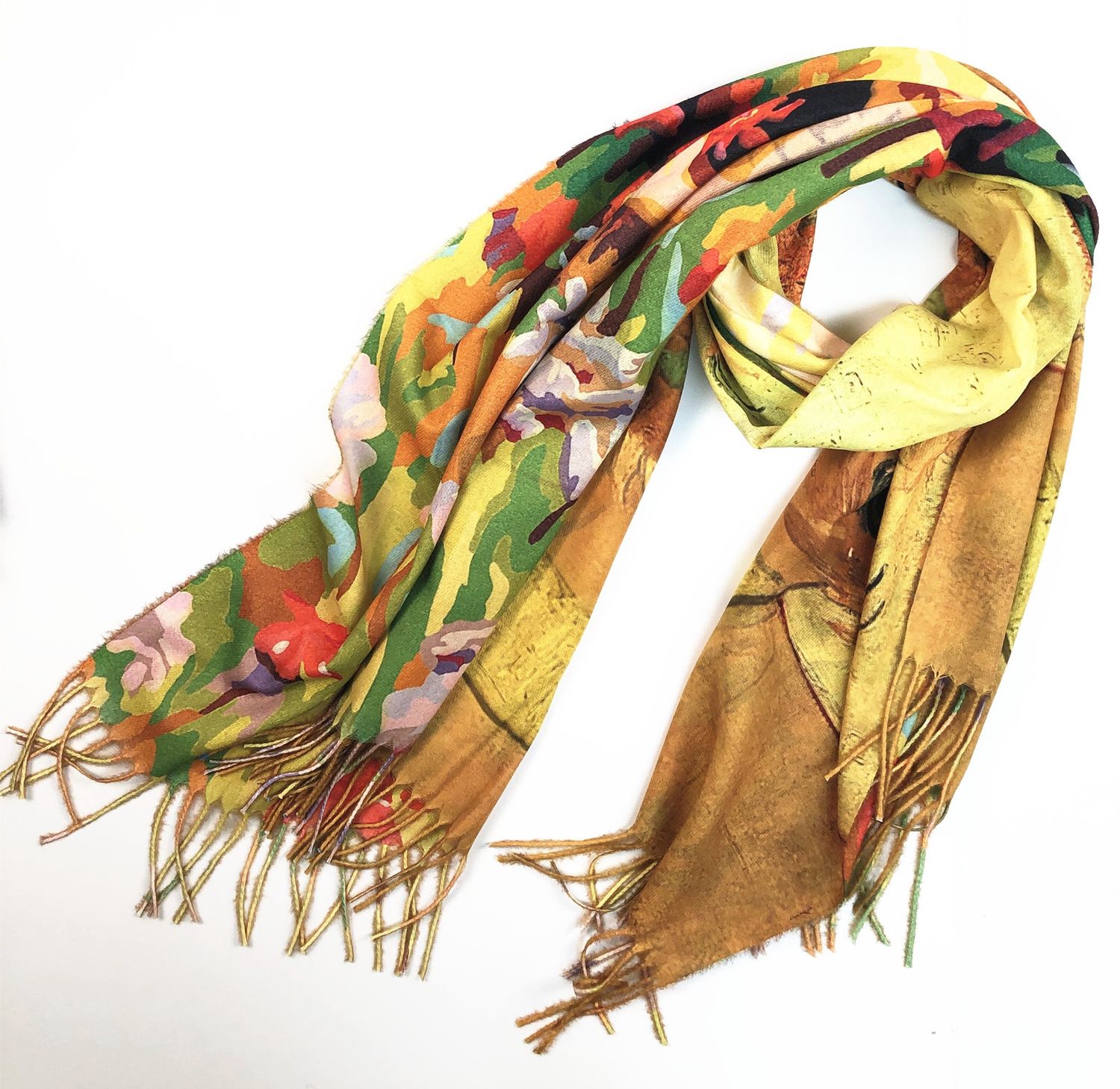 SF9-610 - ART PRINT SCARF SHAWL WRAP (DOUBLE SIDED)