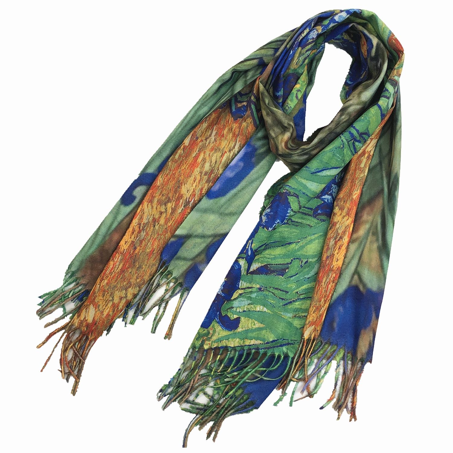 SF9-608 - ART PRINT SCARF SHAWL WRAP (DOUBLE SIDED)