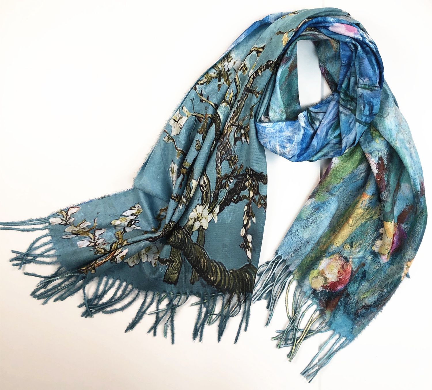 SF9-613 - ART PRINT SCARF SHAWL WRAP (DOUBLE SIDED)