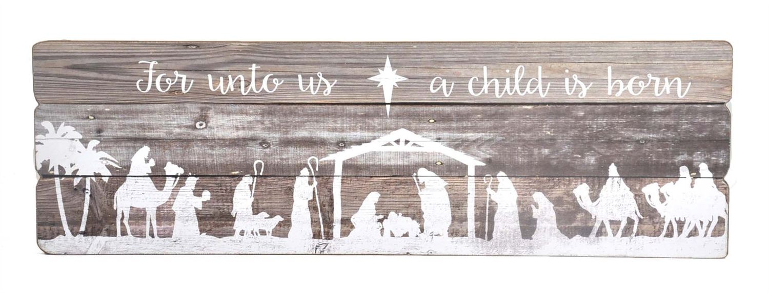 ET508 - CHRISTMAS DECOR - NATIVITY SIGN