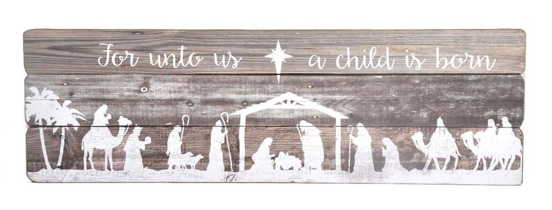 ET508 - CHRISTMAS DECOR - NATIVITY SIGN