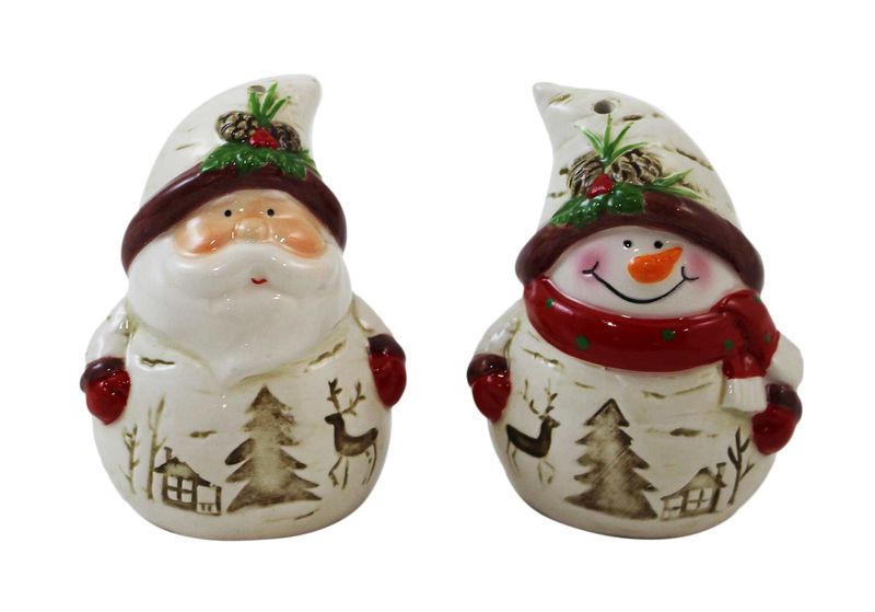 SUS946S - SALT &amp; PEPPER - SANTA SNOWMAN