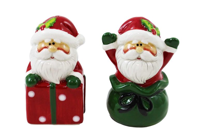 JNP413S - SALT &amp; PEPPER - SANTA IN GIFT BAG/PRESENT