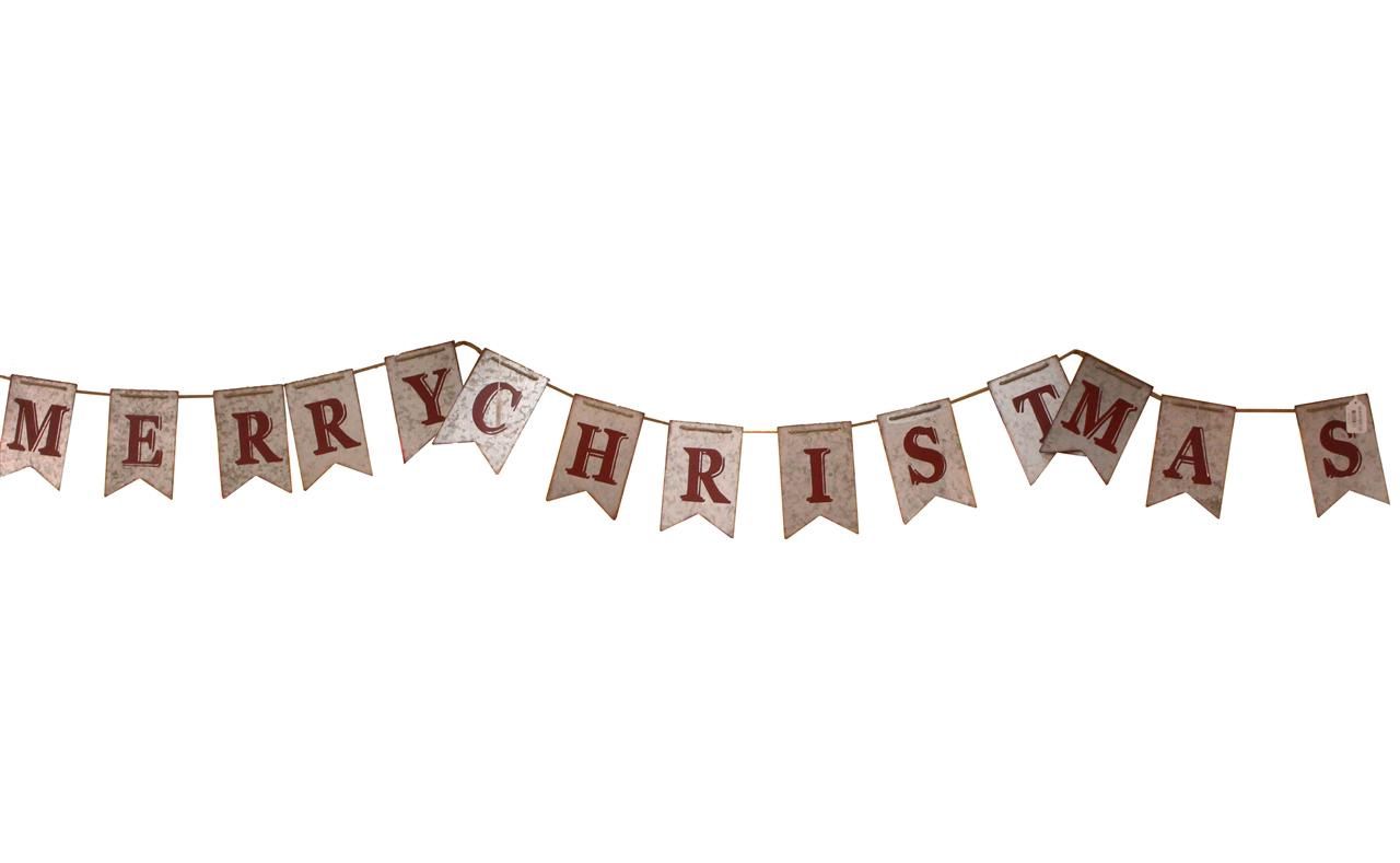 JET50 - CHRISTMAS DÉCOR - HANGING GALVANIZED MERRY CHRISTMAS