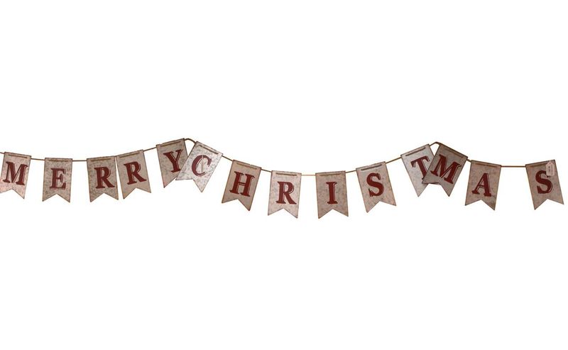 JET50 - CHRISTMAS DÉCOR - HANGING GALVANIZED MERRY CHRISTMAS