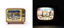 KDA52 - ILLUMINATING WATER GLITTER GLOBE - TV W/SANTA &amp; REINDEER