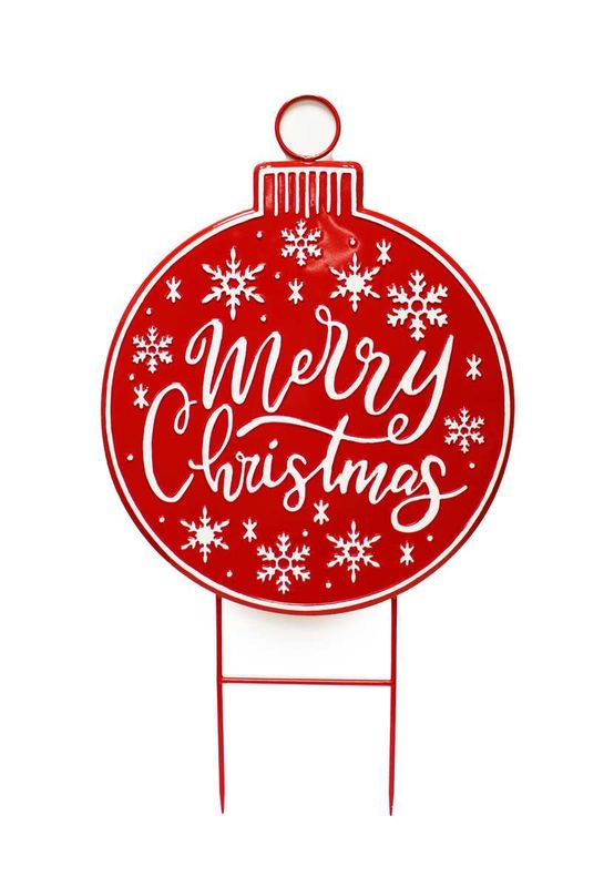 MFE64 - CHRISTMAS DÉCOR - LRG MERRY CHRISTMAS STAKE