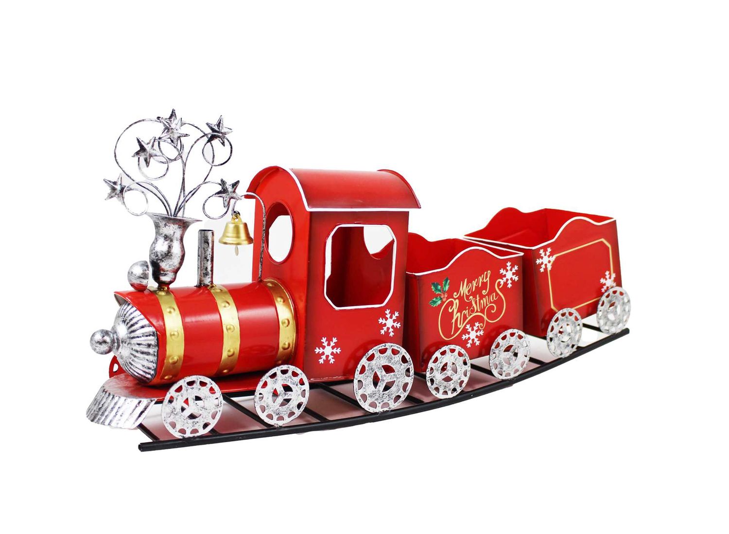 MFE128 - CHRISTMAS DÉCOR - METAL TRAIN ON TRACKS