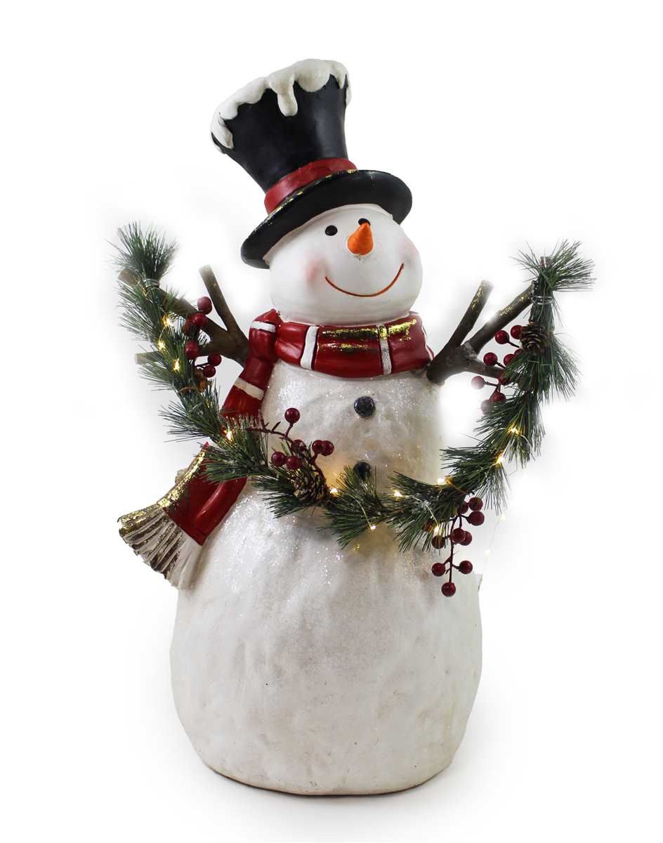 PRA234 - CHRISTMAS DÉCOR - LED SNOWMAN W/GARLAND