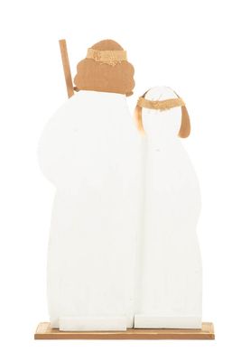 S3027 - MARY, JOSEPH + BABY JESUS  WOODEN DÉCOR