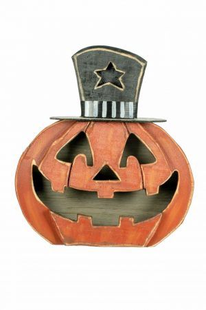 S2994 - GRINNING HALLOWEEN PUMPKIN W/ TOP HAT