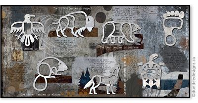 STML17 - SEVEN SACRED TEACHINGS W/BRUSHED SILVER ANIMALS