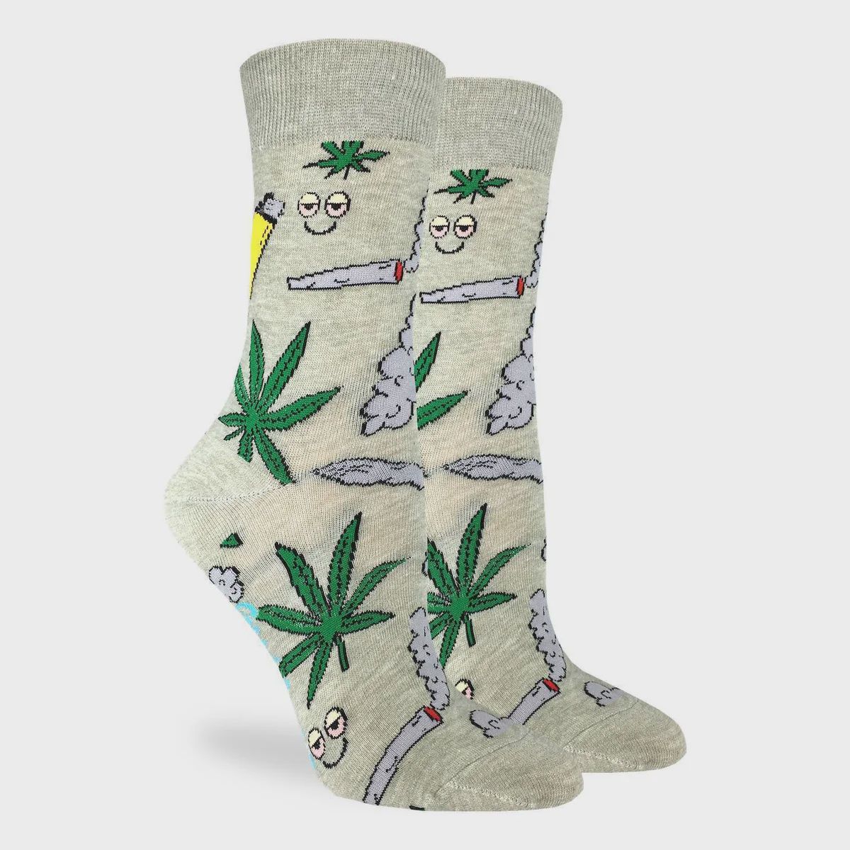 3217 - WOMEN&#39;S STONED MARIJUANA SOCKS - SHOE SIZE 5-9
