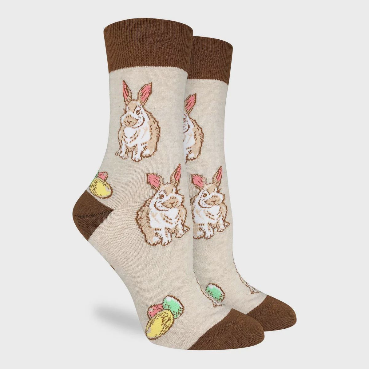 3296 - WOMEN&#39;S EASTER BUNNY EGGS SOCKS - SIZE 5-9