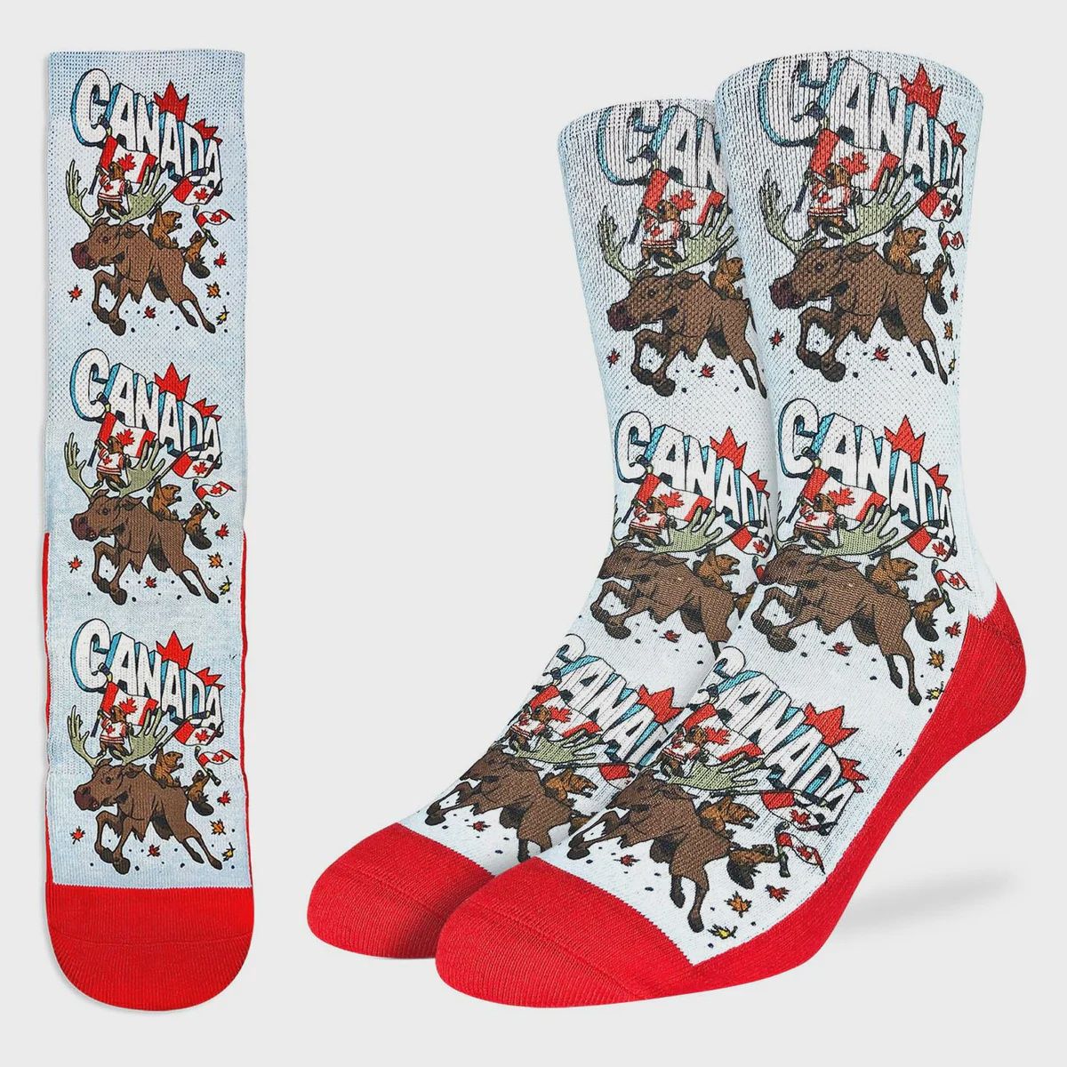 4304 - MEN&#39;S MAJESTIC CANADIAN MOOSE/BEAVER SOCKS - SIZE 8-13