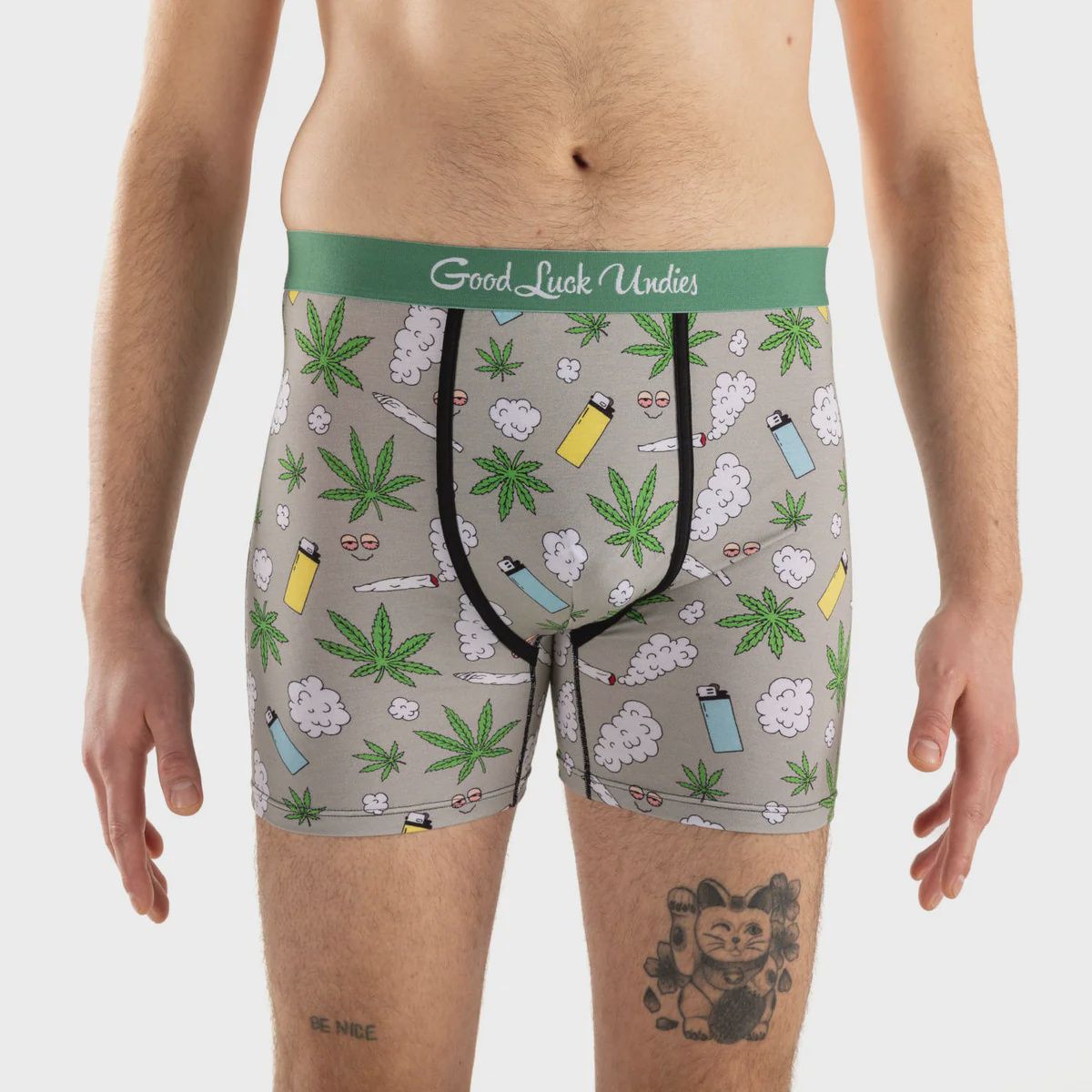 90986 - MEN&#39;S STONED MARIJUANA UNDERWEAR - LARGE (SIZE 36-38)