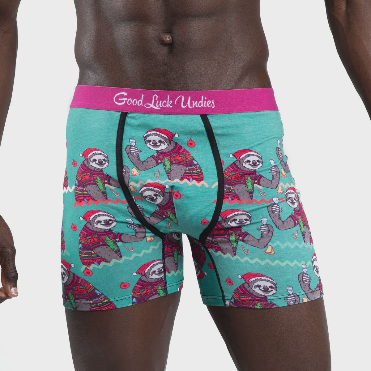 MEN&#39;S CHRISTMAS SLOTHS UNDERWEAR - MEDIUM (SIZE 32-34)