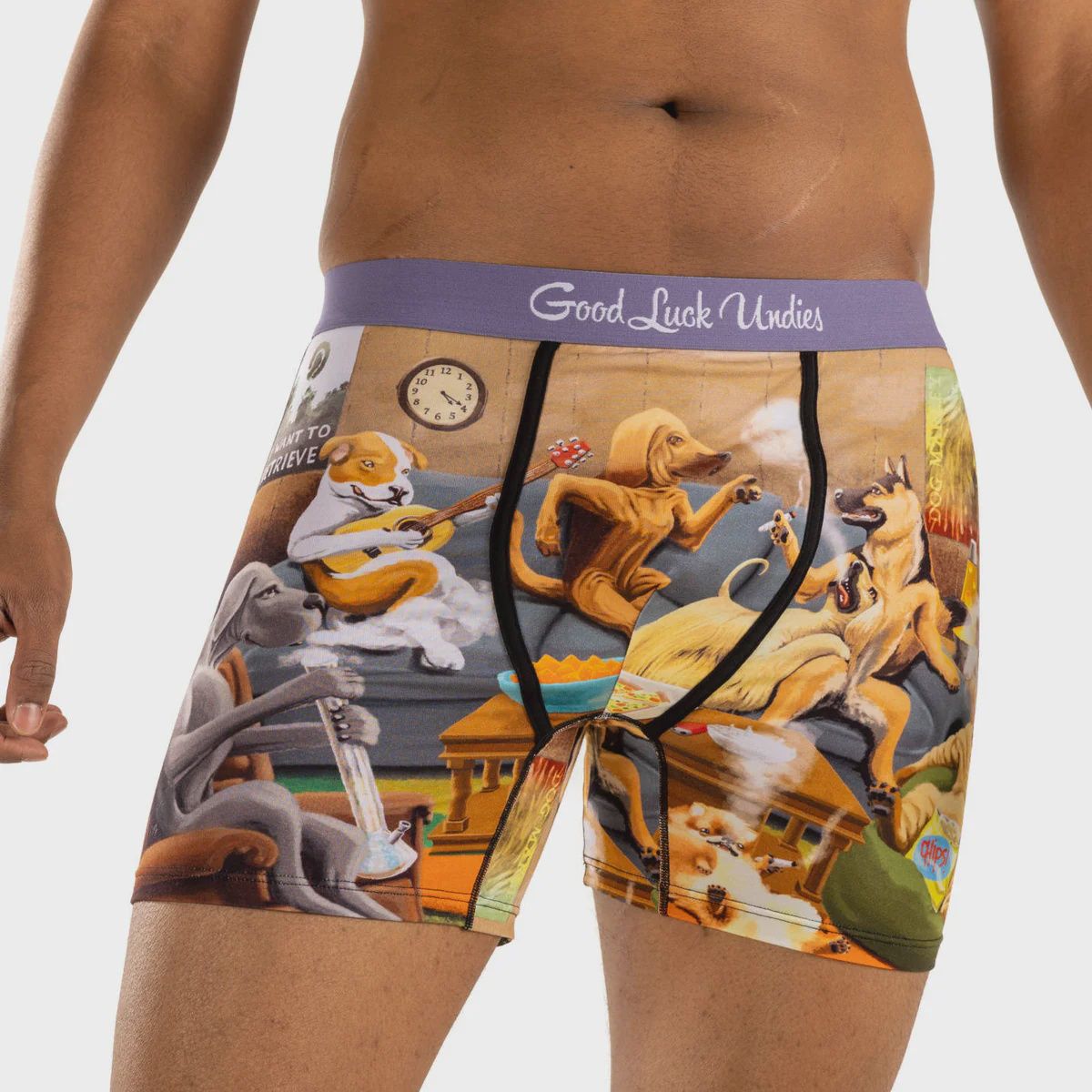 MEN&#39;S DOGS SMOKING WEED UNDERWEAR - MEDIUM (SIZE32-34)