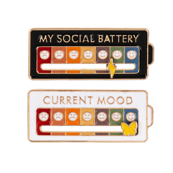 ER79910 - SOCIAL BATTERY SLIDER PIN 2/ASST