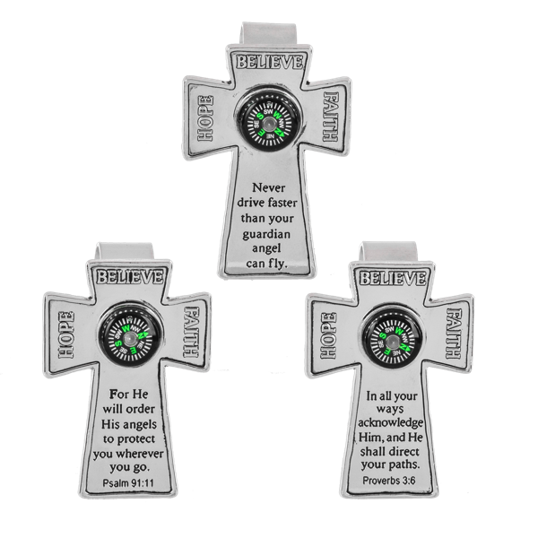ER76582 - VISOR CLIP - ALWAYS HAVE FAITH 3/ASST