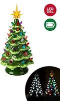 X84737 - CERAMIC TABLE TOP TREE - GREEN