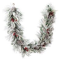 X83381 - MIXED PINE GARLAND WITH BERRIES &amp; PINECONES