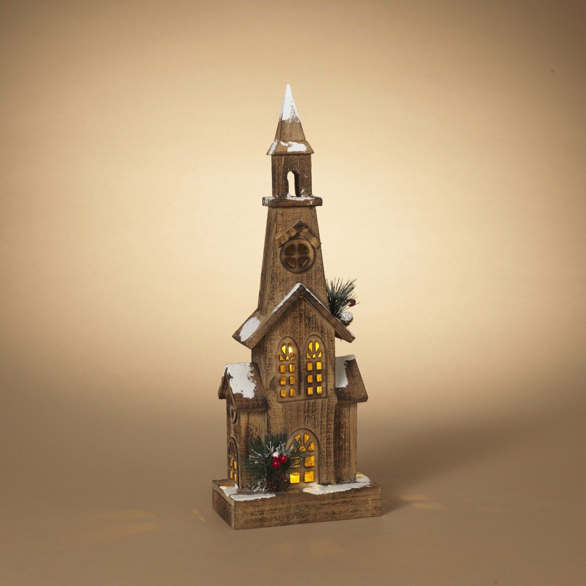 2648420 - 21.2&quot; ILLUMINATING WOOD CHURCH