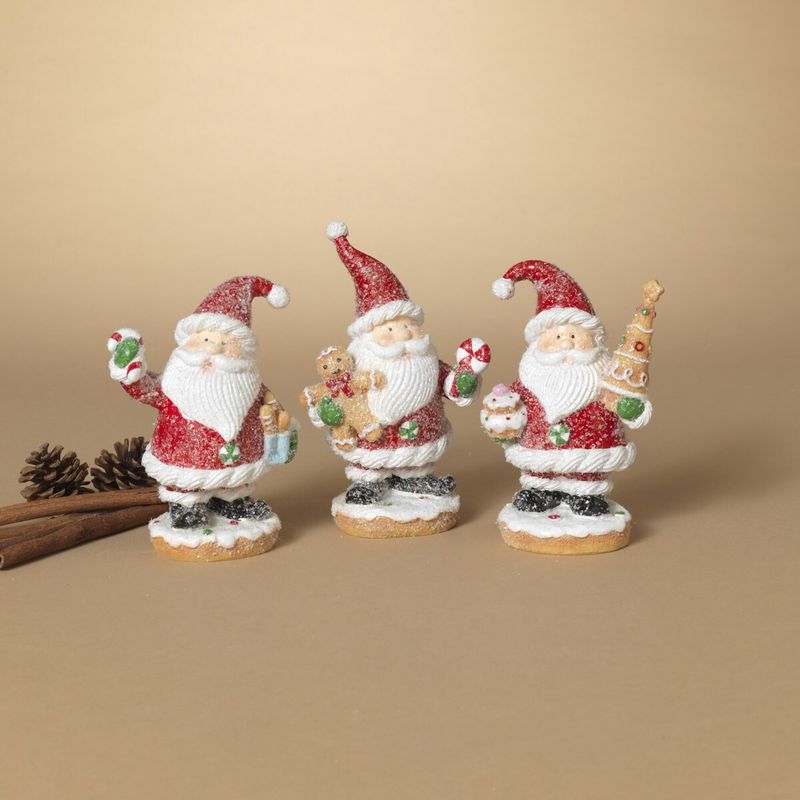 2685330 - 6.5&quot; RESIN HOLIDAY SANTA 3/ASST