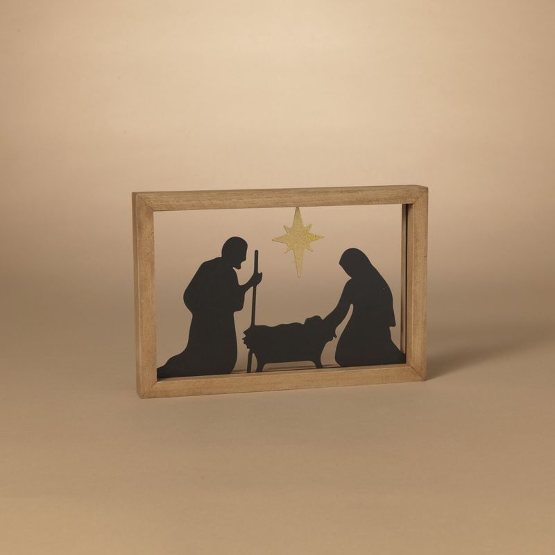 2741650 - 11.75&quot; WOOD &amp; METAL NATIVITY BLOCK