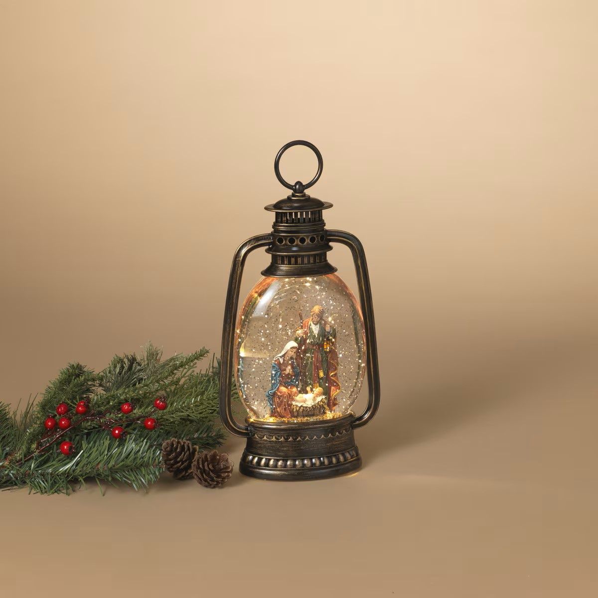 2732410 - 12.5&quot; NATIVITY SPINNING WATER GLOBE