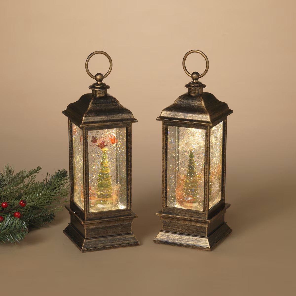 2734700 - 11.25&quot; MOVING SCENE / SPINNING WATER GLOBE 2/ASST, DESIGN: TREE WITH SPINNING CARDINALS