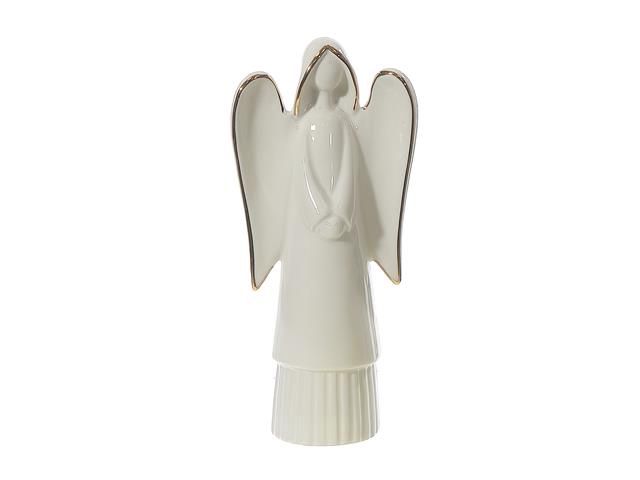 XM-EU1007L - SHINY WHITE ANGEL W/GOLD TRIM / LARGE
