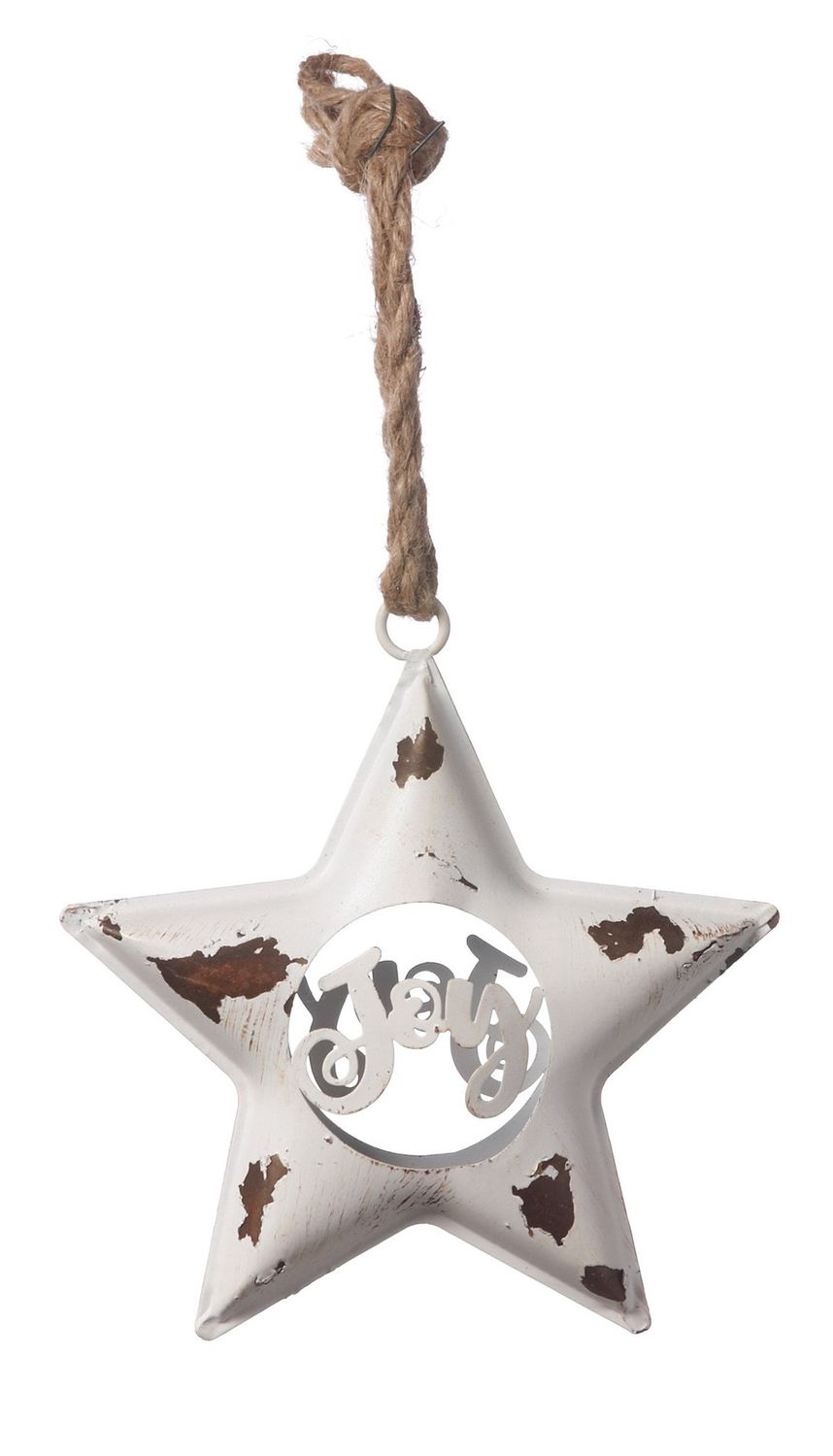19059401 - HANGING VINTAGE STAR - JOY / WHITE