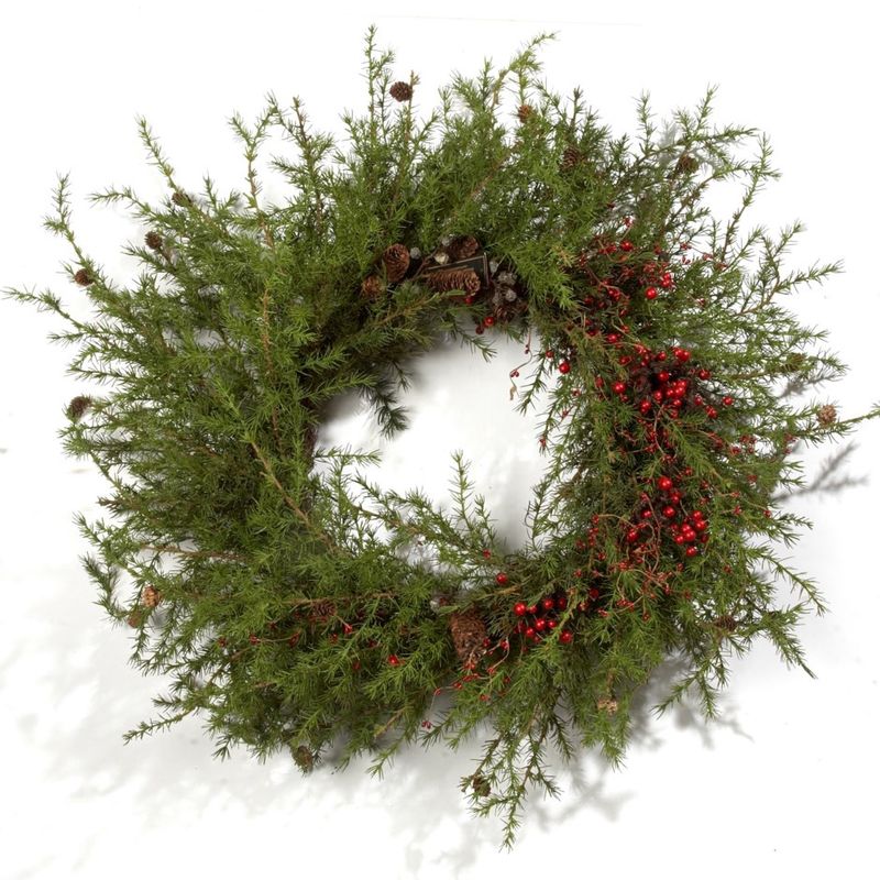 411162 - 55&quot; NATURES TOUCH EASTERN LARCH WREATH W/BERRIES