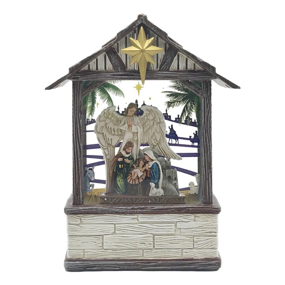 XM-SW1039 - WATER LANTERN / HOLY FAMILY + ANGEL