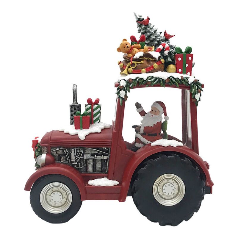 XM-SW1040 - WATER LANTERN / SANTA IN TRACTOR
