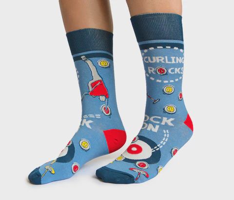 0847 - MEN&#39;S SOCKS - CURLING ROCKS