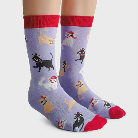 2292 - WOMEN&#39;S SOCKS - CATS IN HATS