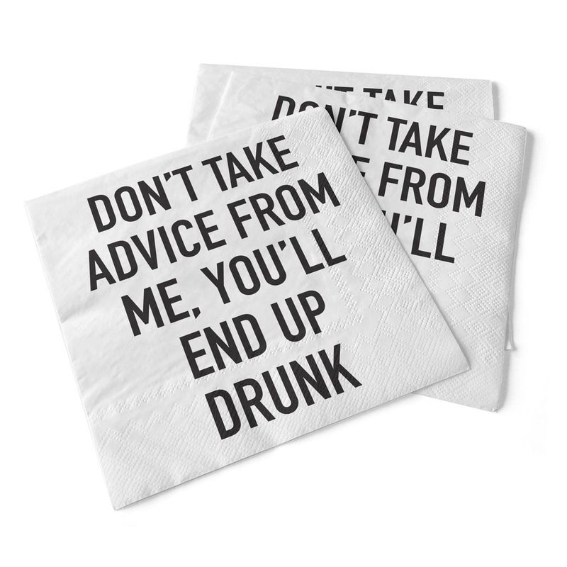 012-044 - NAPKIN - DON&#39;T TAKE ADVICE