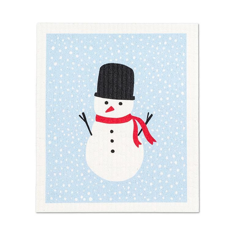 84-ASD-ABX-176 - S/2 SQUARE HAT SNOWMAN DISHCLOTHS