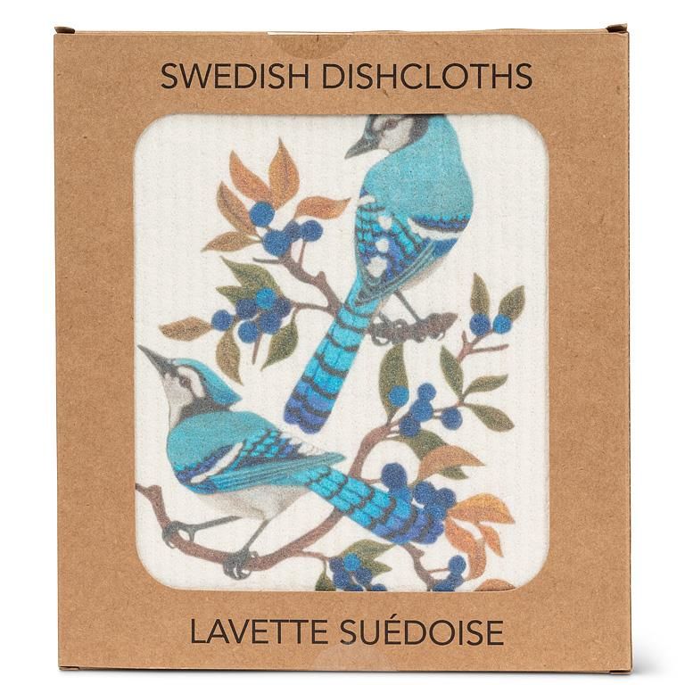 20-ASD-001 - BLUE JAYS &amp; BERRIES DISHCLOTH