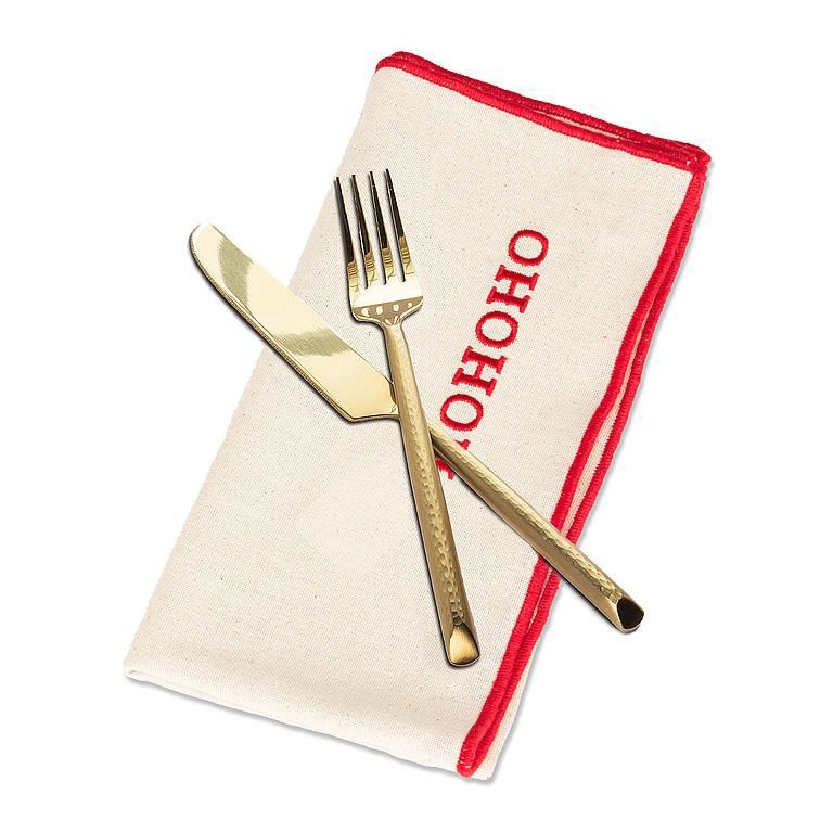 56-NA-XM-O4 - HO HO HO CLOTH NAPKINS