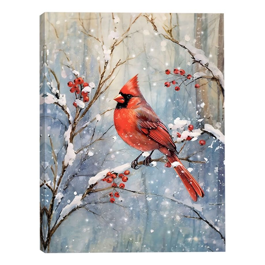 XM-JD1624 - CANVAS LIGHT UP CARDINAL