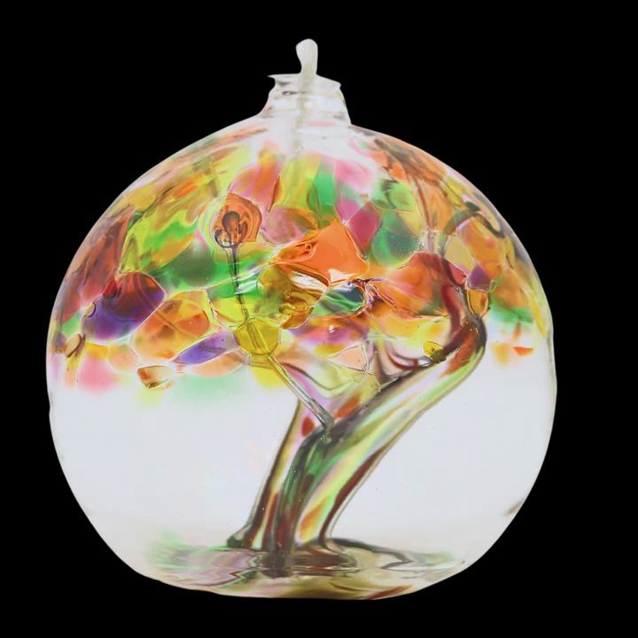 OL-TREE-06-BG - 6&quot; TREE OIL LAMP - CELEBRATION