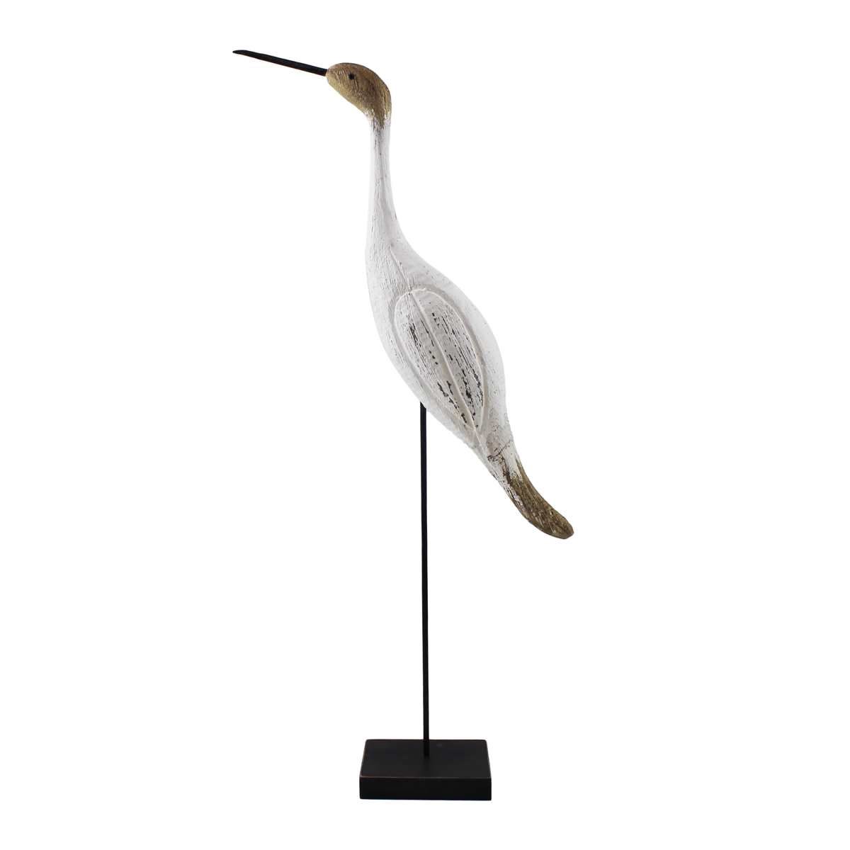 JYF48L - WOODEN SEA BIRD ON BASE - LARGE