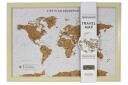 TVB04 - LARGE FRAMED CORK WORLD MAP